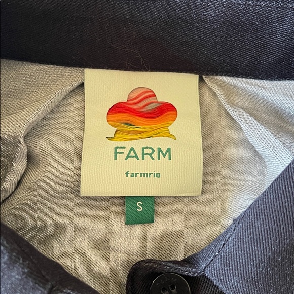 Farm Rio Tiger Button Up Shirt Black Long Sleeve Dress Shirt Size Small - Picture 10 of 11